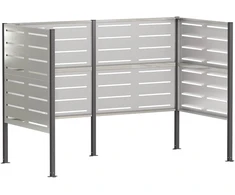 Atliekų konteinerio ekranas 167 x 85 x 113 cm Sidabrinė