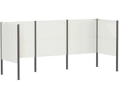 Atliekų konteinerio ekranas 249 x 85 x 113 cm Plienas Balta