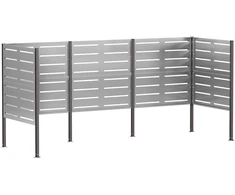 Atliekų konteinerio ekranas 249 x 85 x 113 cm Sidabrinė