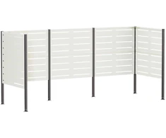 Atliekų konteinerio ekranas 249 x 85 x 113 cm Plienas Balta