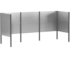 Atliekų konteinerio ekranas 249 x 85 x 113 cm Sidabrinė