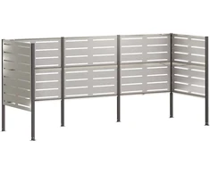 Atliekų konteinerio ekranas 249 x 85 x 113 cm Sidabrinė