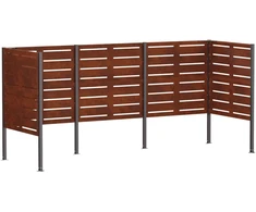 Atliekų konteinerio ekranas 249 x 85 x 113 cm Rūdijanti