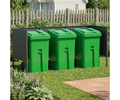 Atliekų konteinerio ekranas 249 x 85 x 113 cm Plienas Antracito