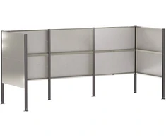 Atliekų konteinerio ekranas 249 x 85 x 113 cm Sidabrinė