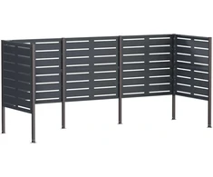 Atliekų konteinerio ekranas 249 x 85 x 113 cm Plienas Antracito