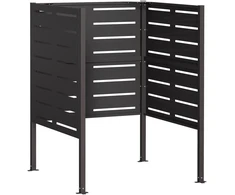 Atliekų konteinerio ekranas 85 x 85 x 113 cm Plienas Juoda