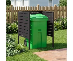 Atliekų konteinerio ekranas 85 x 85 x 113 cm Plienas Juoda