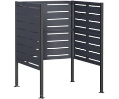 Atliekų konteinerio ekranas 85 x 85 x 113 cm Plienas Antracito