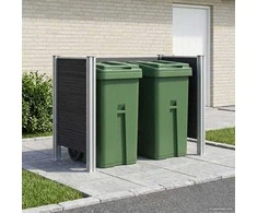 Atliekų konteinerio tvora Pilka 161 x 85 x 115 cm Alavas ir WPC