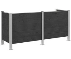 Atliekų konteinerio tvora Pilka 237 x 85 x 115 cm Alavas ir WPC
