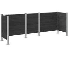 Atliekų konteinerio tvora Pilka 315 x 85 x 115 cm Alavas ir WPC