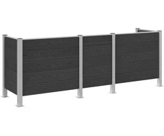 Atliekų konteinerio tvora Pilka 315 x 85 x 115 cm Alavas ir WPC