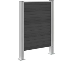 Atliekų konteinerio tvora Pilka 85 x 12 x 115 cm Alavas ir WPC