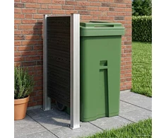 Atliekų konteinerio tvora Pilka 85 x 12 x 115 cm Alavas ir WPC