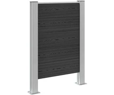 Atliekų konteinerio tvora Pilka 85 x 12 x 115 cm Alavas ir WPC