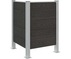 Atliekų konteinerio tvora Pilka 85 x 85 x 115 cm Alavas ir WPC