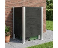 Atliekų konteinerio tvora Pilka 85 x 85 x 115 cm Alavas ir WPC