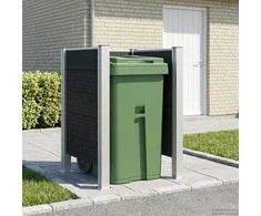 Atliekų konteinerio tvora Pilka 85 x 85 x 115 cm Alavas ir WPC