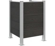 Atliekų konteinerio tvora Pilka 85 x 85 x 115 cm Alavas ir WPC
