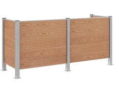 Atliekų konteinerio tvora Ruda 237 x 85 x 115 cm Alavas ir WPC