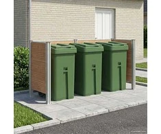 Atliekų konteinerio tvora Ruda 237 x 85 x 115 cm Alavas ir WPC