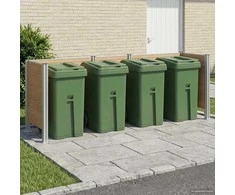 Atliekų konteinerio tvora Ruda 315 x 85 x 115 cm Alavas ir WPC