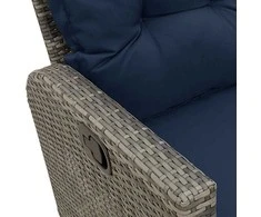 Atlošiama sodo sofa su pagalvėlėmis L formos pilkos spalvos