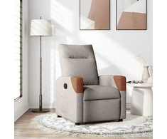 Fotelis Atlošiamas krėslas, taupe spalvos, audinys