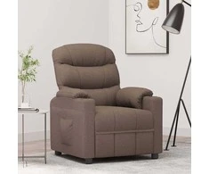 Fotelis Atlošiamas krėslas, taupe spalvos, audinys