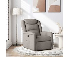 Fotelis Atlošiamas krėslas, taupe spalvos, audinys