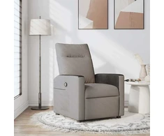 Fotelis Atlošiamas krėslas, taupe spalvos, audinys