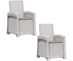 Atlošiamas sodo krėslas su rataniniu vaizdu 2 pcs