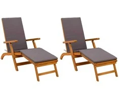 Atsilenkiantis ir sulankstomas saulės gultas 2 pcs Pilka