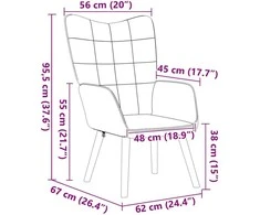 Fotelis krėslas Juoda 62 x 67 x 95,5 cm Šerpos audinys