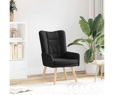 Fotelis krėslas Juoda 63 x 67 x 94 cm Audinys ir fanera