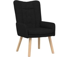 Fotelis krėslas Juoda 63 x 67 x 94 cm Audinys ir fanera