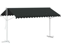 Atvira markizė 4 × 3 m Poliesteris Antracito
