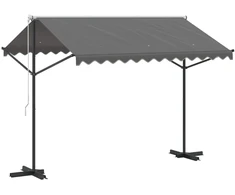 Atvira markizė Pilka 3 x 3 m Poliesteris