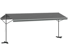 Atvira markizė Pilka 6 x 3 m Poliesteris