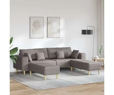 Sofa su pagalve 3 pcs Taupe audinys