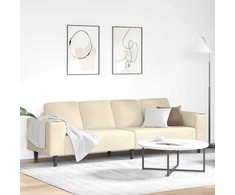Sofa Kreminė 250 x 77 x 76 cm Kordūrinis audinys