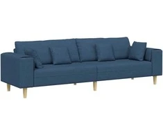 Sofa su pagalve Mėlyna 250 x 77 x 76 cm audinys