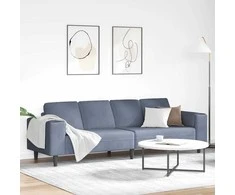 Sofa Mėlyna 250 x 77 x 76 cm Kordūrinis audinys