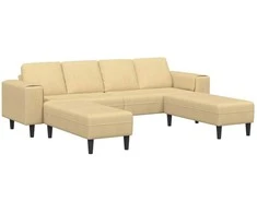 Sofa Pilkai žalia 250 x 188 x 76 cm Kordūrinis audinys