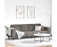 Sofa Šviesiai pilka 250 x 77 x 76 cm Kordūrinis audinys