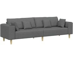 Sofa su pagalve Tamsiai pilka 250 x 77 x 76 cm audinys