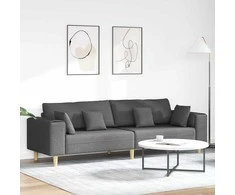 Sofa su pagalve Tamsiai pilka 250 x 77 x 76 cm audinys