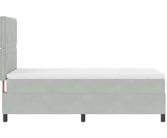 LED Čiužinio Lova Šviesiai pilka 90 x 190 cm audinys