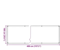 Augalų danga su kilpelėmis, 1x4 m, polietilenas